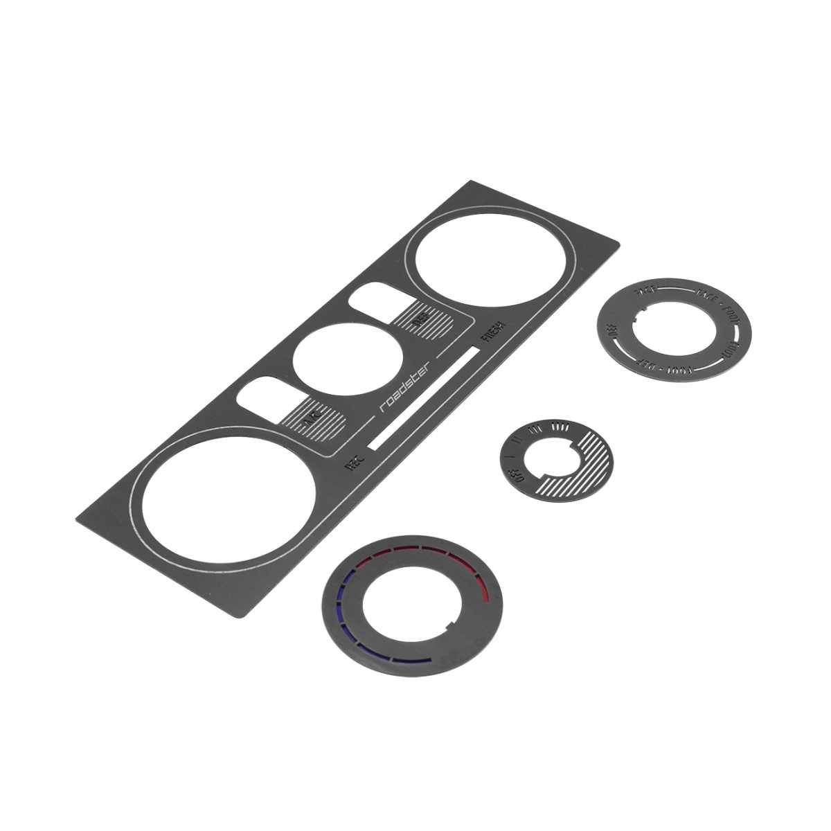 MK2/NB Labeled Black Brushed Stainless Heater Panel (HVAC)